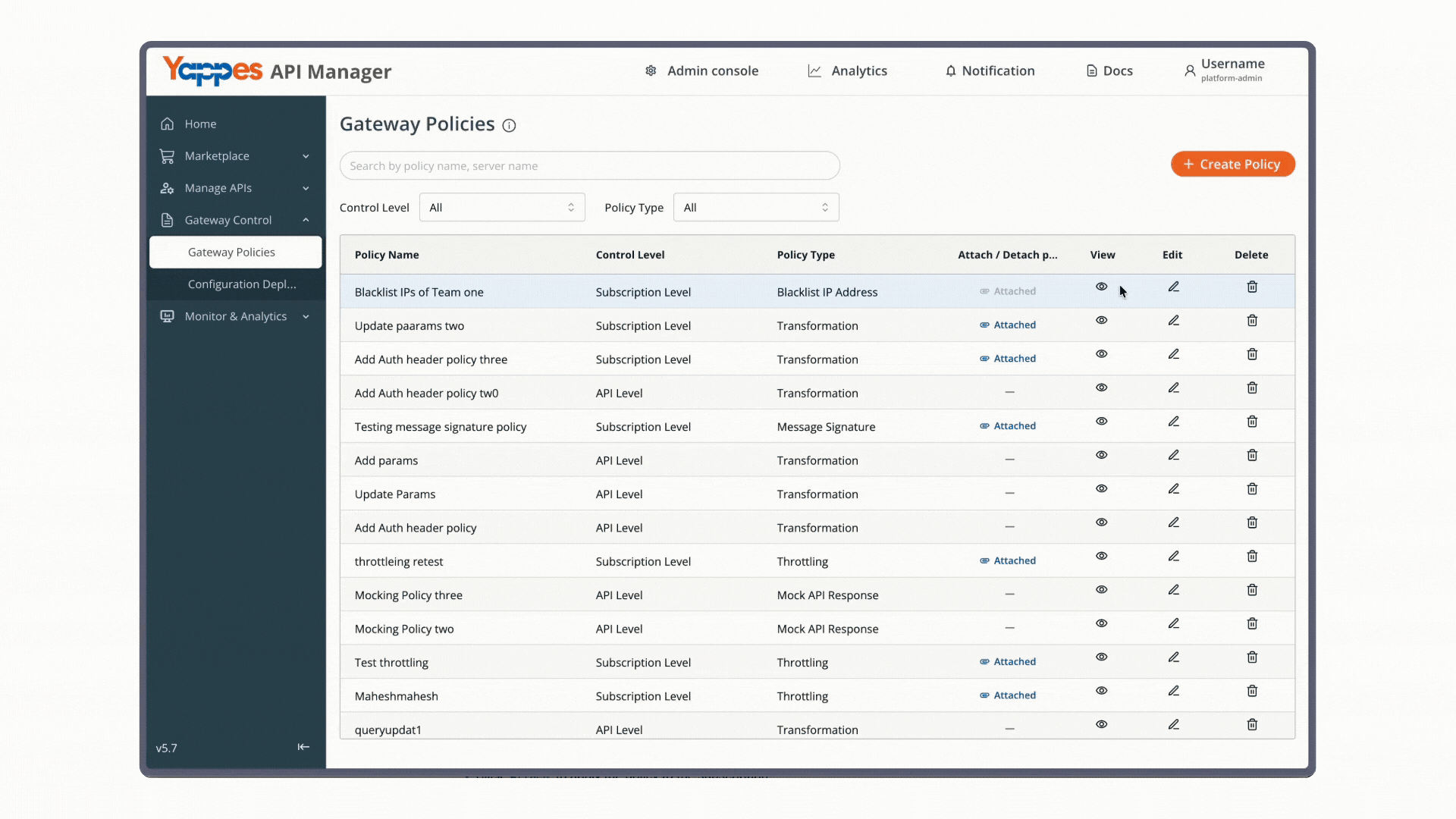 Navigate to Manage Subscriptions
