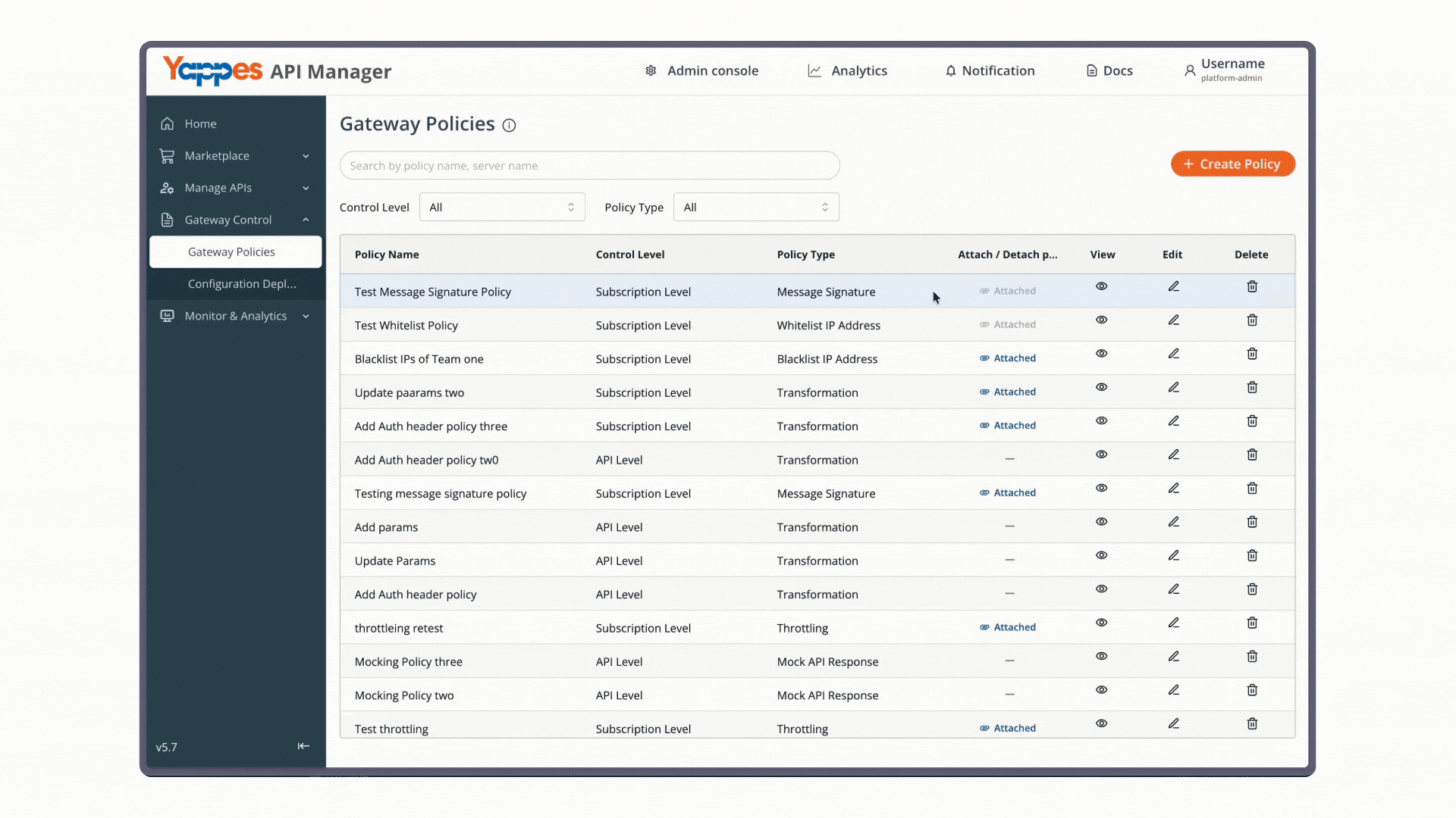 Initialize New Policy Creation