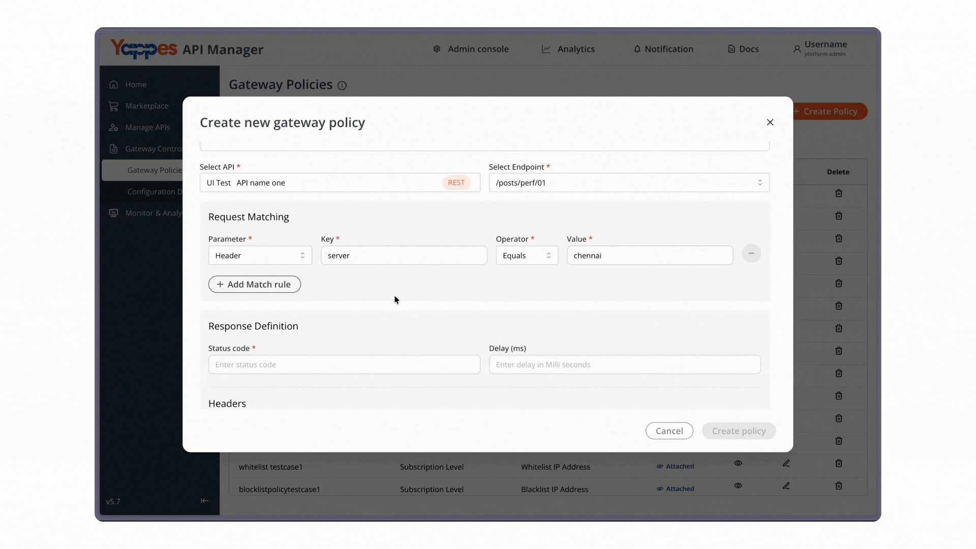 Configuring Destination Endpoint, Headers, Query Parameters and Path
