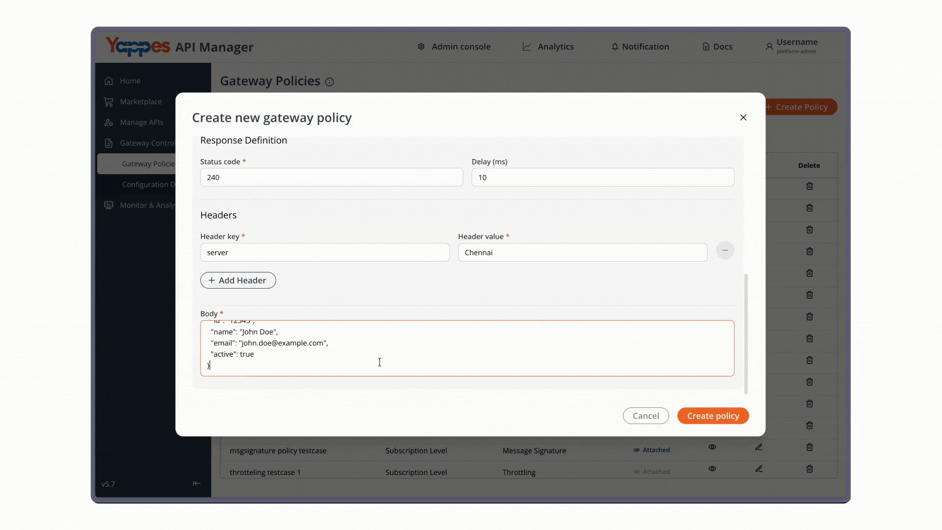Submit to Create Route