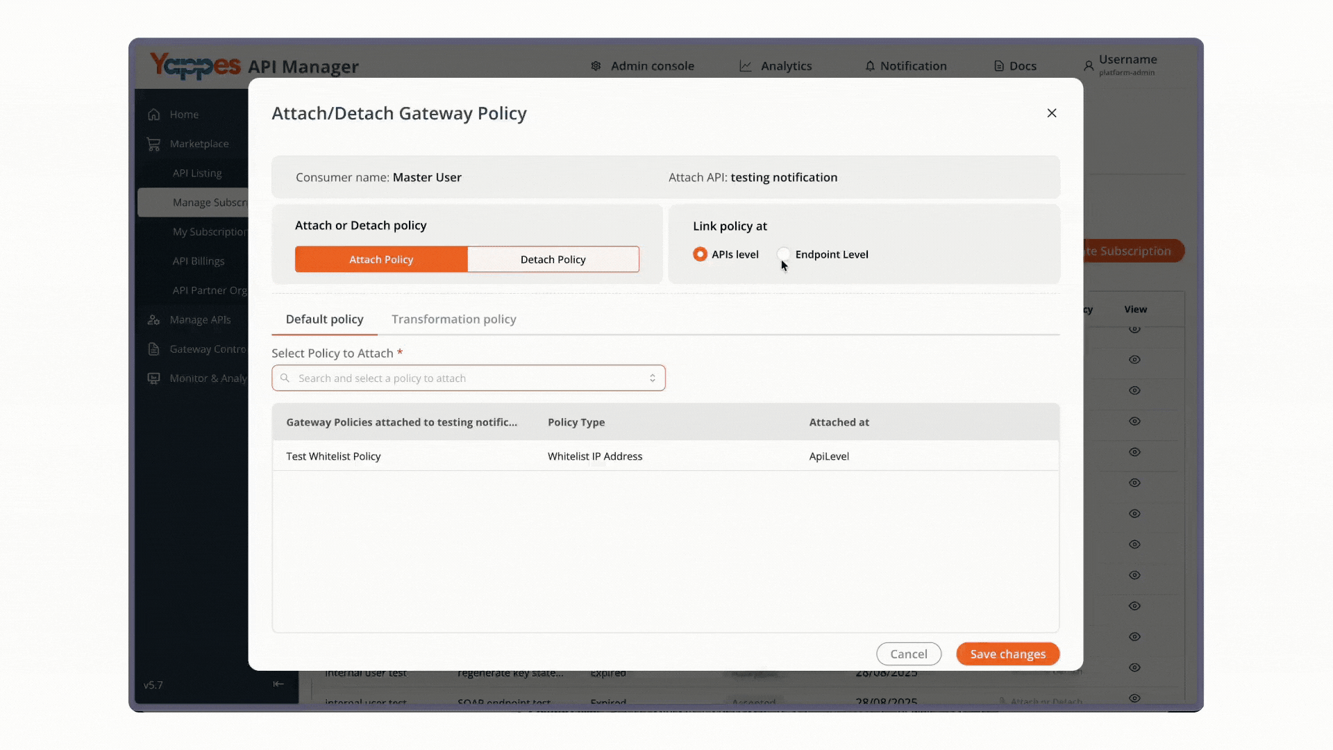 Select and Attach the Policy