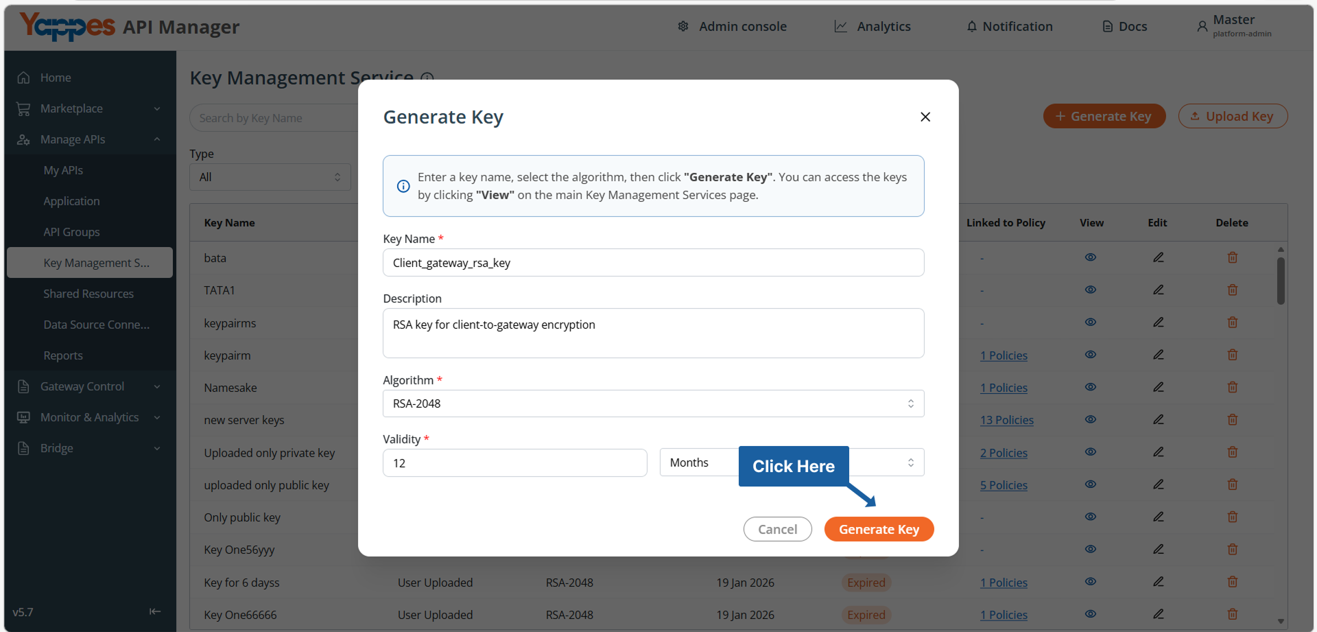 Generate the Key