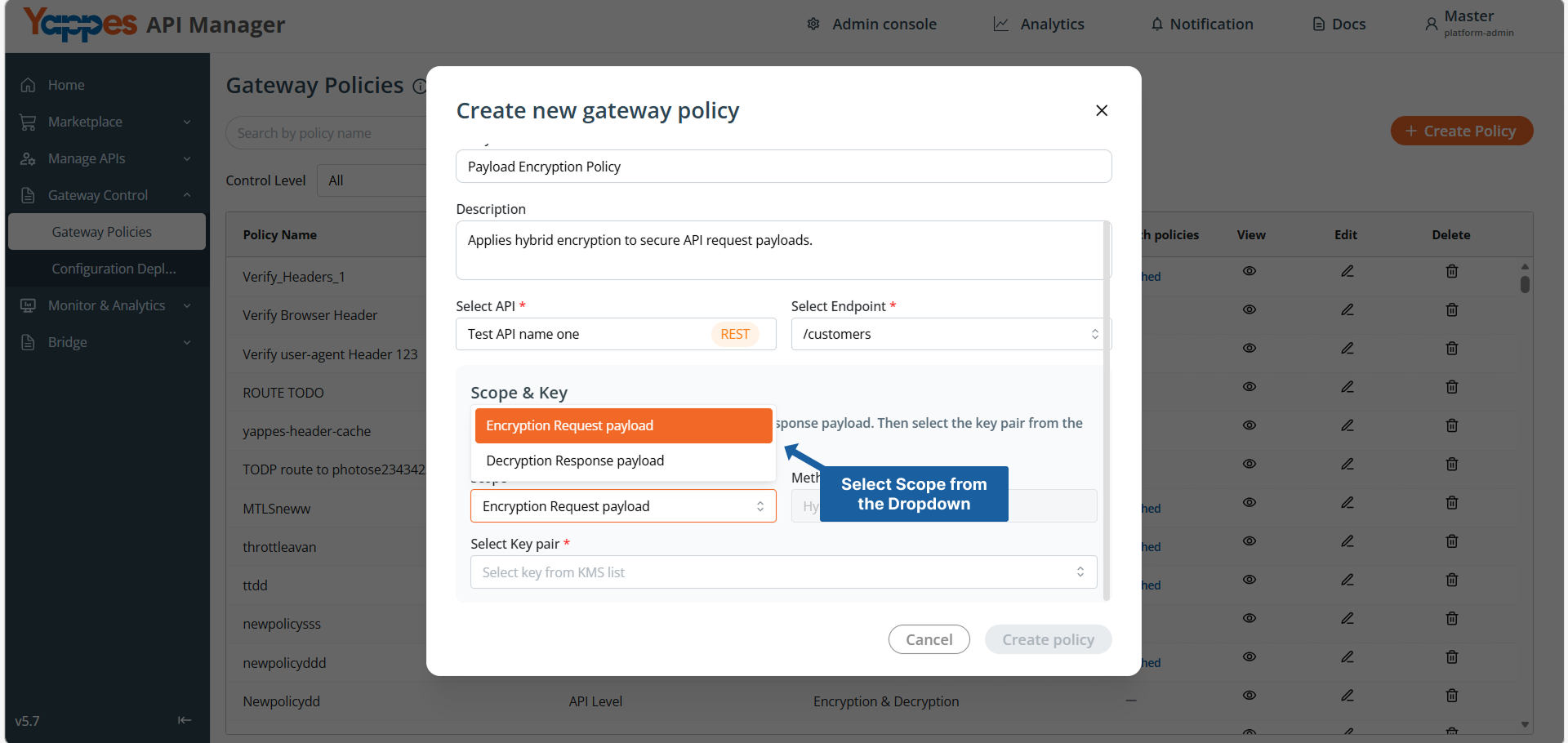 Configure Scope & Method