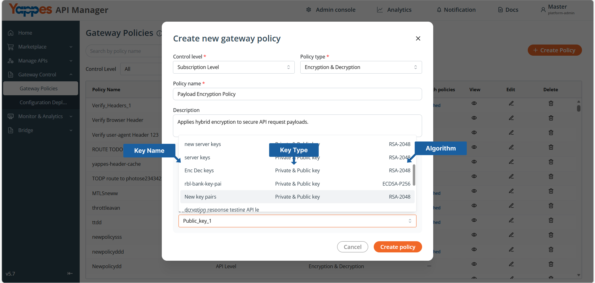 Select Key Pair