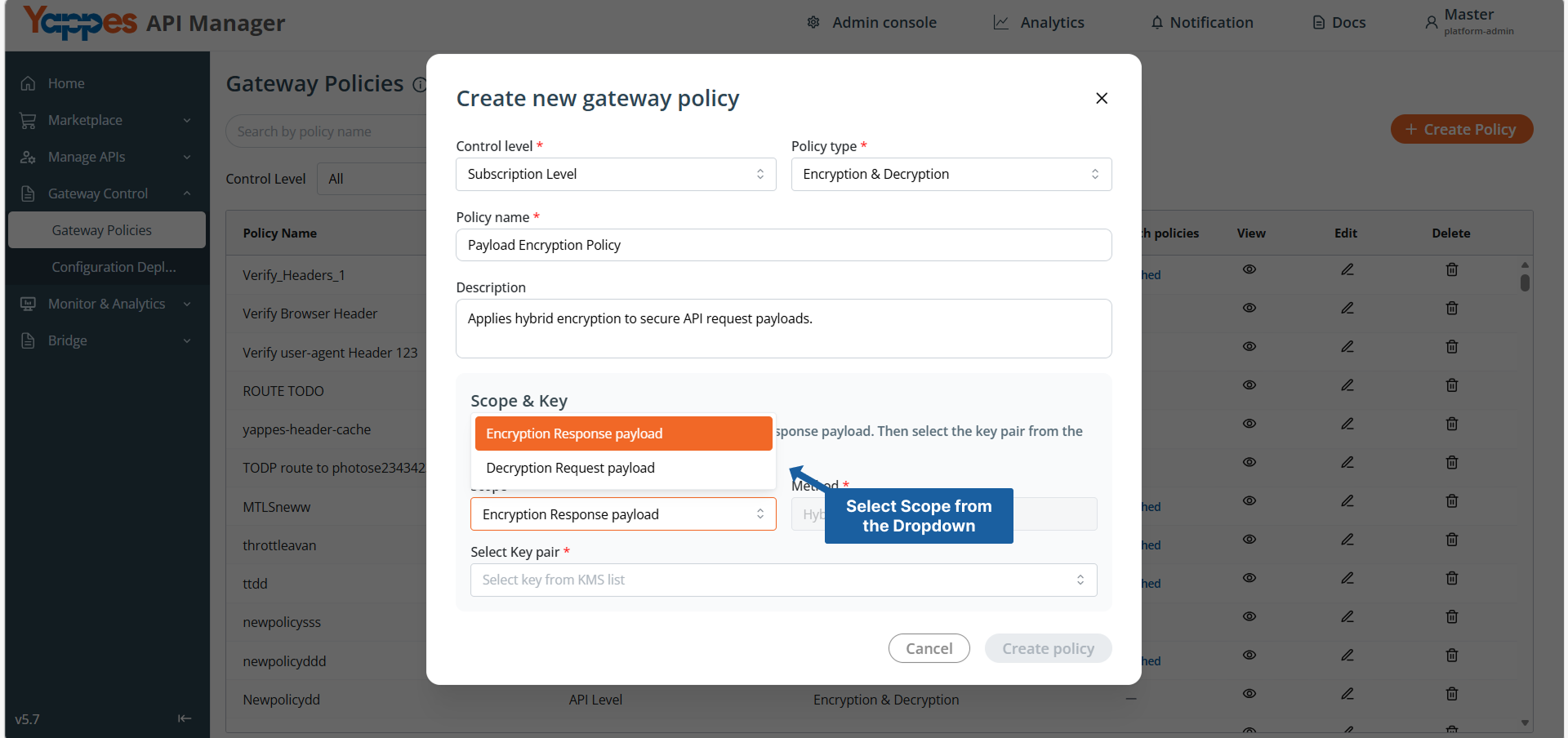 Configure Scope & Method