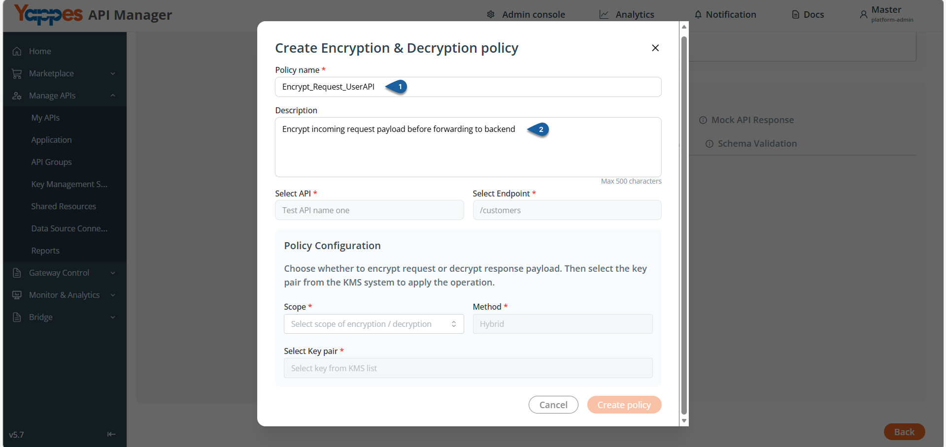 Enter Policy Details